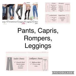 Pants, Capris, Rompers, Leggings